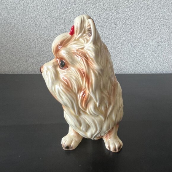Vintage Norcrest Yorkshire Terrier Figurine // Handpainted Ceramic Yorkie - Picture 5 of 6